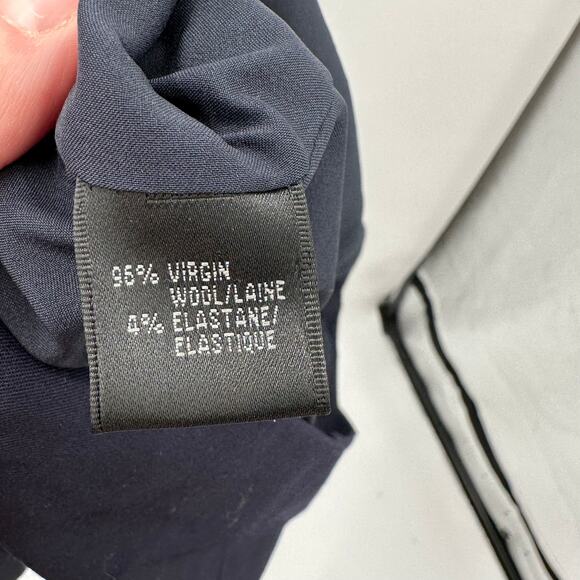 LAFAYETTE 148 Navy Virgin Wool Long Sleeve Pencil Dress // 4 - Picture 6 of 9